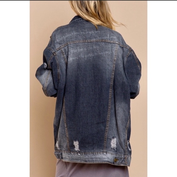 The AUDEN Distressed Boyfriend Denim Jacket - Picture 3 of 13